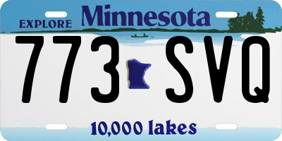 MN license plate 773SVQ