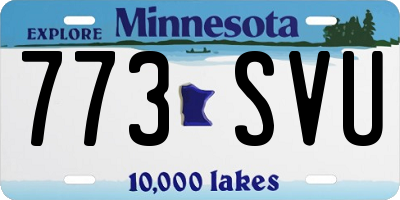 MN license plate 773SVU