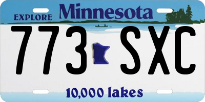 MN license plate 773SXC