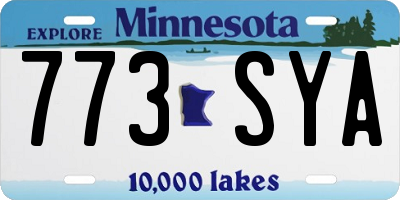 MN license plate 773SYA