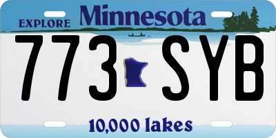 MN license plate 773SYB