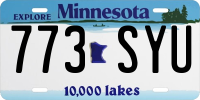 MN license plate 773SYU
