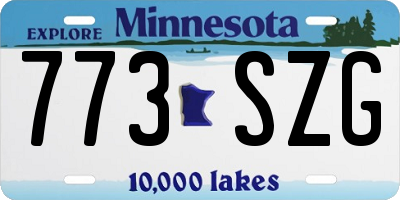 MN license plate 773SZG