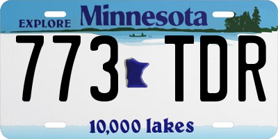 MN license plate 773TDR