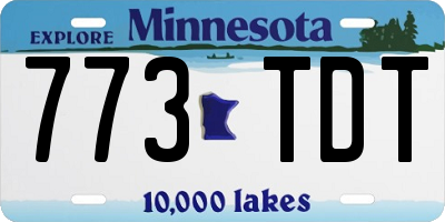MN license plate 773TDT