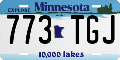 MN license plate 773TGJ
