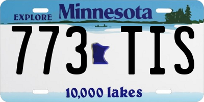 MN license plate 773TIS