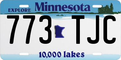 MN license plate 773TJC