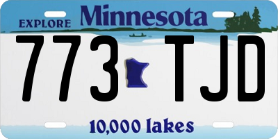 MN license plate 773TJD