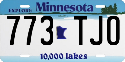 MN license plate 773TJO