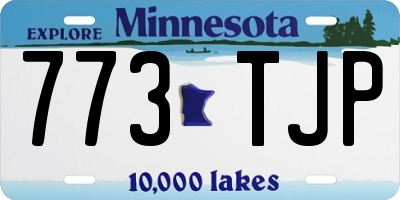 MN license plate 773TJP