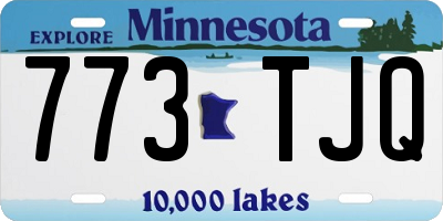 MN license plate 773TJQ