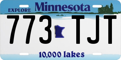 MN license plate 773TJT