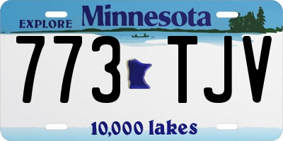 MN license plate 773TJV