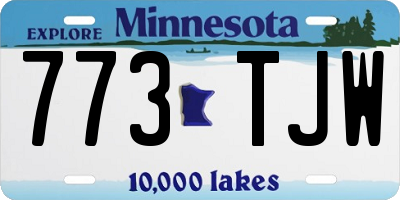 MN license plate 773TJW