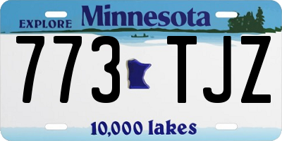 MN license plate 773TJZ