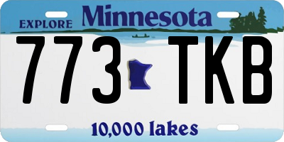 MN license plate 773TKB