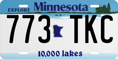MN license plate 773TKC