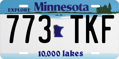 MN license plate 773TKF