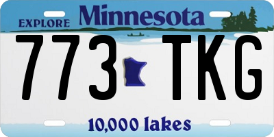 MN license plate 773TKG