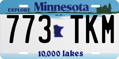 MN license plate 773TKM