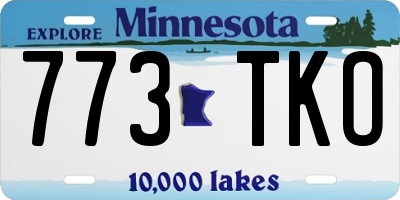 MN license plate 773TKO