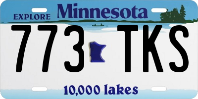 MN license plate 773TKS
