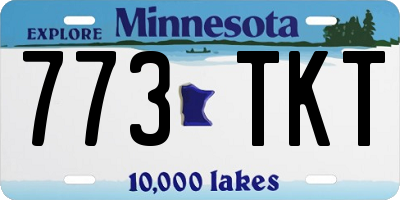 MN license plate 773TKT