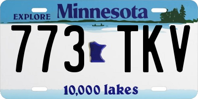 MN license plate 773TKV