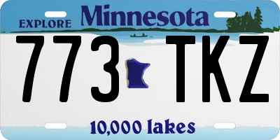 MN license plate 773TKZ