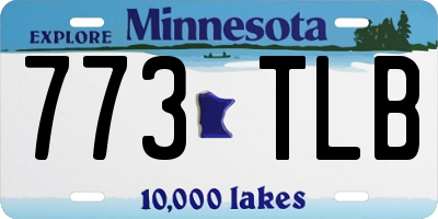MN license plate 773TLB