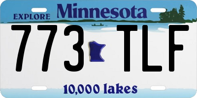 MN license plate 773TLF
