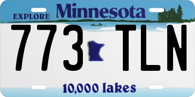 MN license plate 773TLN