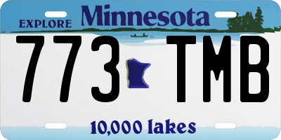 MN license plate 773TMB