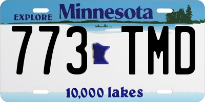 MN license plate 773TMD