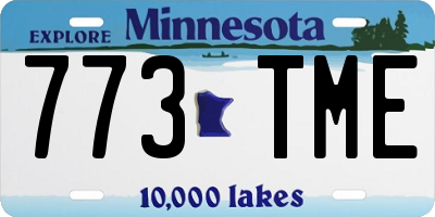 MN license plate 773TME