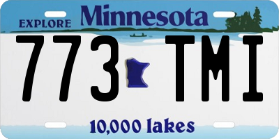 MN license plate 773TMI