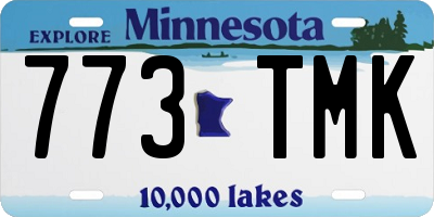 MN license plate 773TMK