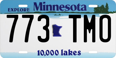 MN license plate 773TMO