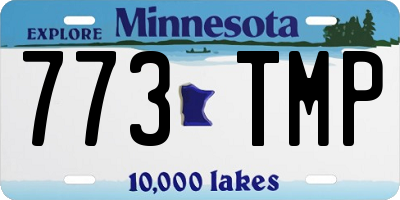 MN license plate 773TMP