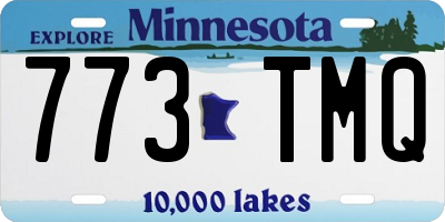 MN license plate 773TMQ