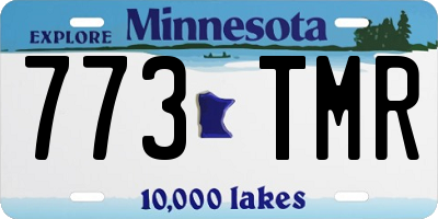 MN license plate 773TMR