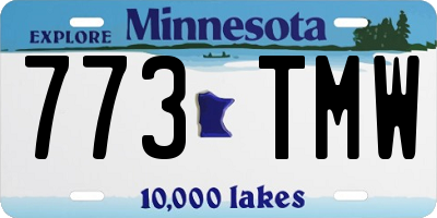 MN license plate 773TMW
