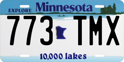 MN license plate 773TMX