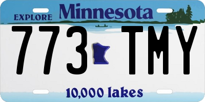MN license plate 773TMY