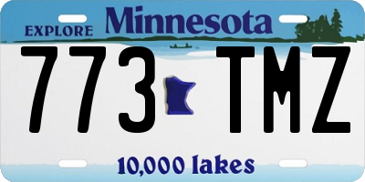 MN license plate 773TMZ
