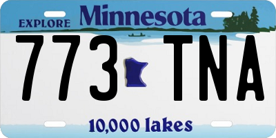 MN license plate 773TNA