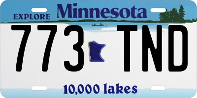 MN license plate 773TND