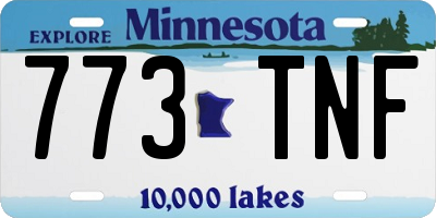MN license plate 773TNF