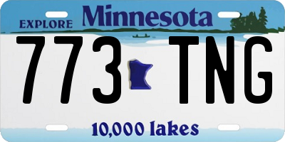 MN license plate 773TNG